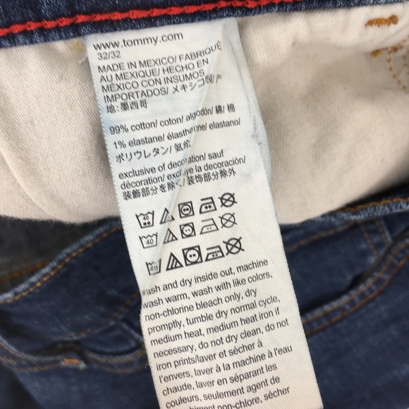 Tommy Hilfiger Straight Leg Jeans Mens Size 32x32 Blue Denim - Picture 6 of 12